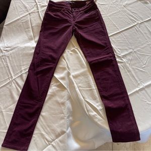 Mavi Jeans Co. Alexa Mid Rise Skinny Wine Corduroy Jeans NWT Women’s Size 27/32